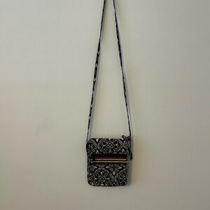 Black and White Patterned Crossbody Bag